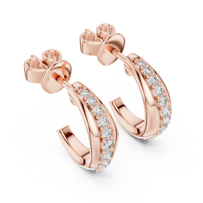 Infinity Half Hoop Earrings