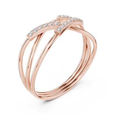 Overlapping Diamond Ring