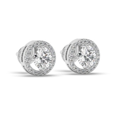 Halo Round Earrings