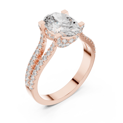 Oval Split Band Ring