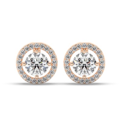 Halo Round Earrings
