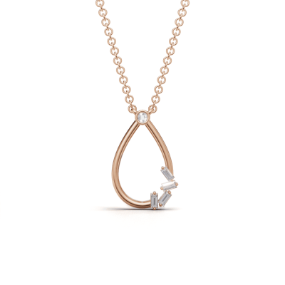 Open Teardrop Necklace 