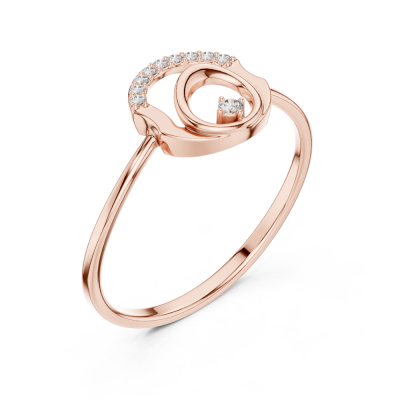 Open Circle Pave Ring