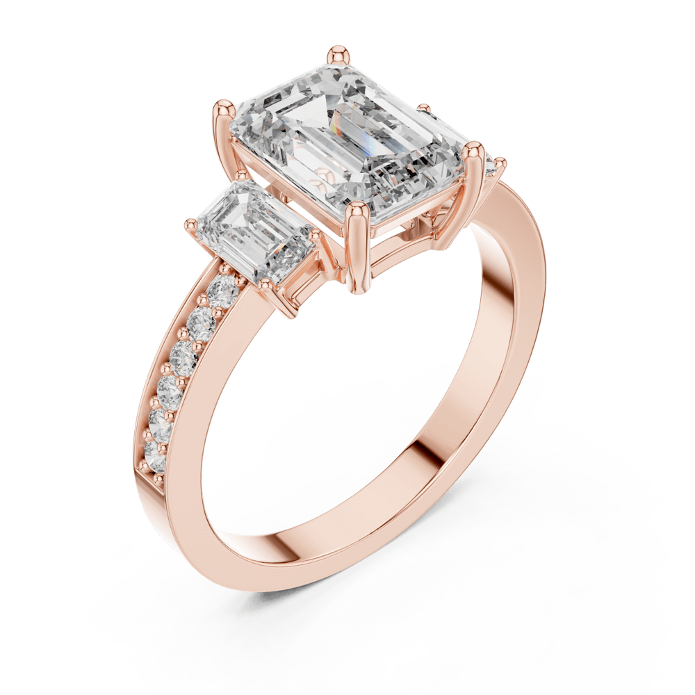 Emerald Trilogy Ring