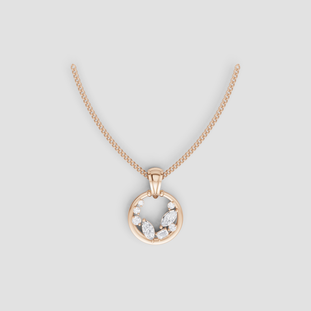 Sunburst Diamond Necklace