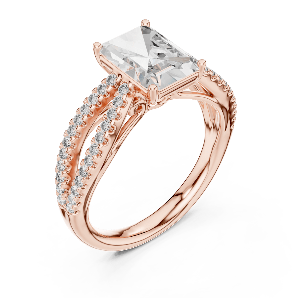 Split Band Radiant Ring