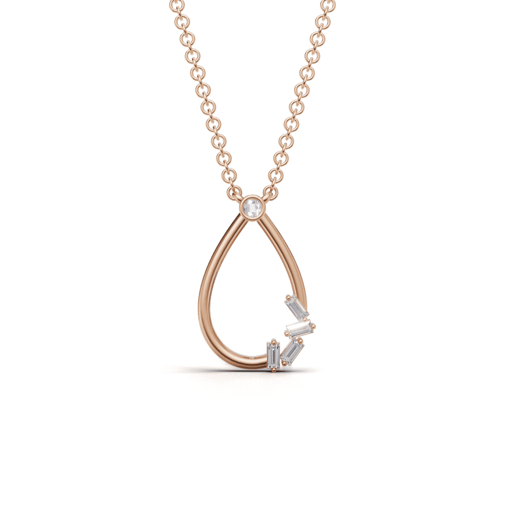 Open Teardrop Necklace 