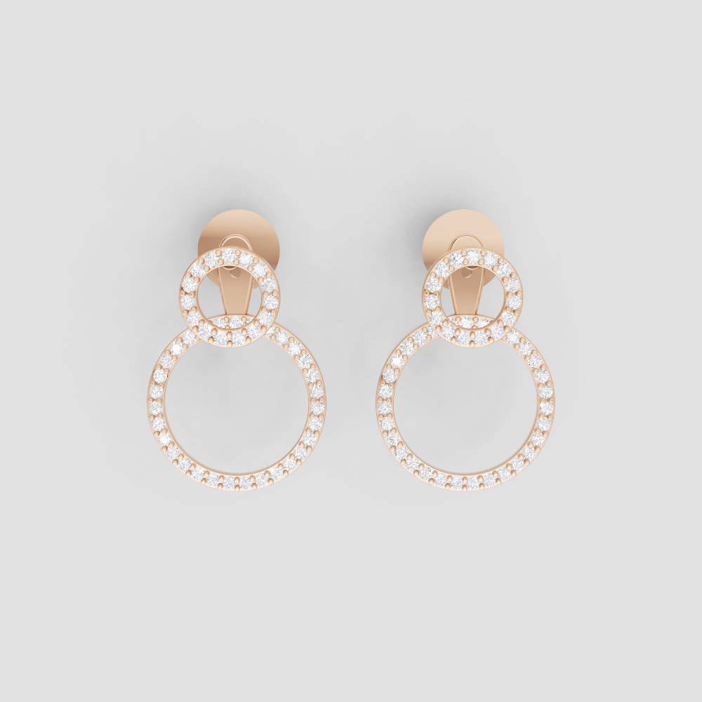 Twin Circle Earrings