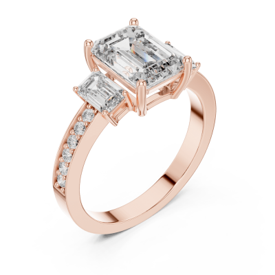 Emerald Trilogy Ring